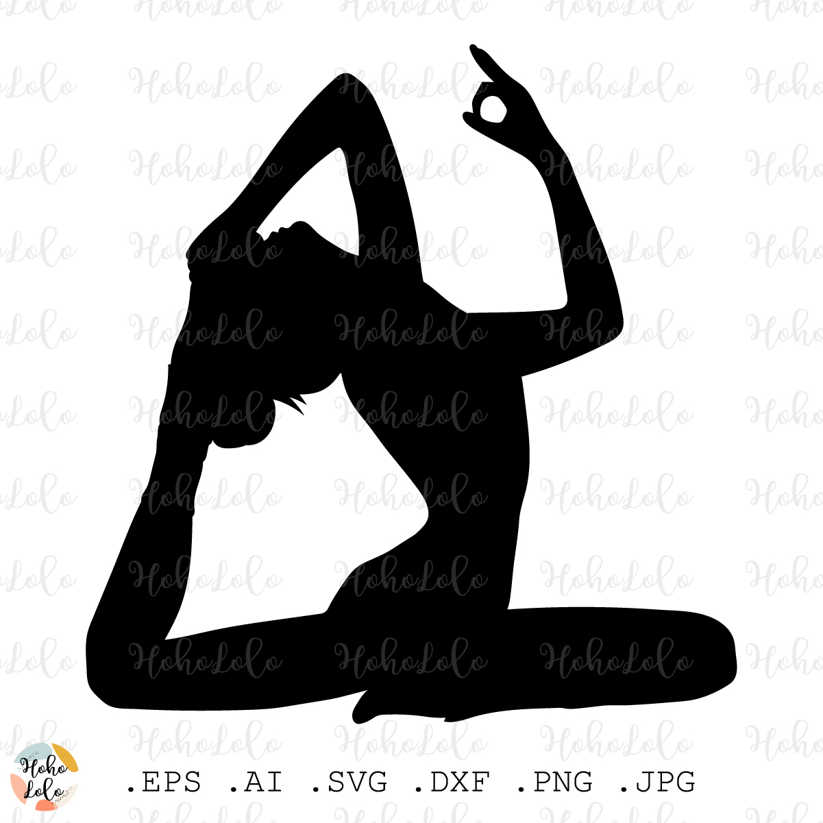 Female Doing Yoga Pose Silhouette Graphic by artpray · Creative Fabrica
