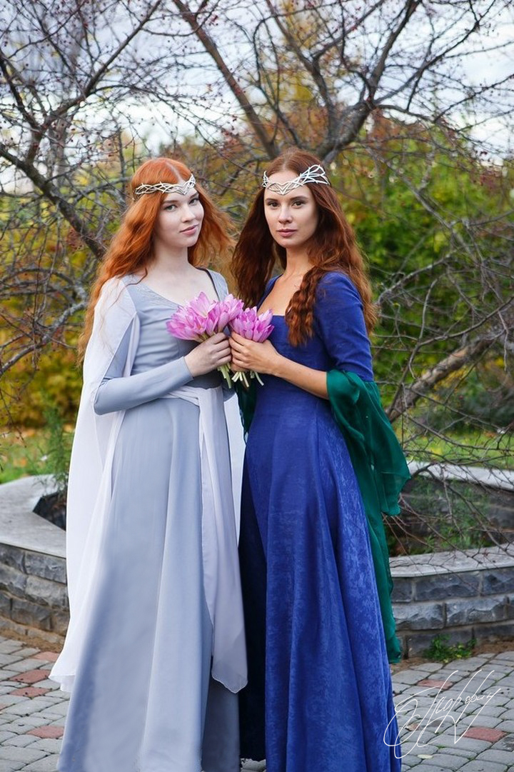 Magical fabulous wedding diadem - for elves and fairies Lorelei - Crealandia