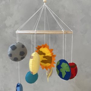 Solar system mobile Space baby mobile Planets mobile Space theme nursery decor Felt crib mobile boy