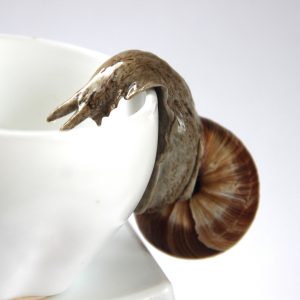 Real crawling snail flower pot decoration prank gift for friend