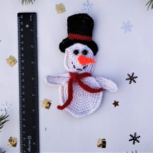 Maison 885 Snowman applique crochet pattern, Snowman coaster crochet pattern, Snowman doily crochet pattern