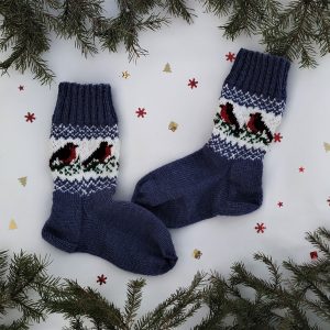 Maison 881 Robin sock pattern, Red robin knitting chart, Europe robin knitting pattern