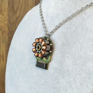 Cyberpunk necklace. Recucled electronics necklace. Post apocalyptic choker