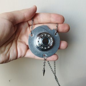 Cyberpunk necklace. Bearing necklace. Cyberwear jewelry