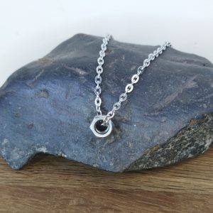 Hex nut dystopian choker. Grunge choker necklace on stainless steel chain.