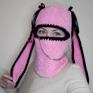 Kawaii bunny balaclava. Lolita bunny full face mask