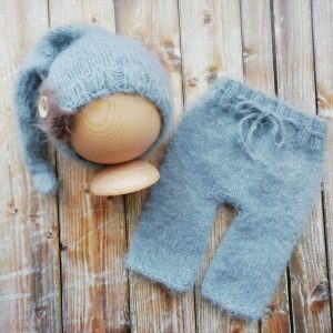 A set for a boy- pants and a cap(color ice)