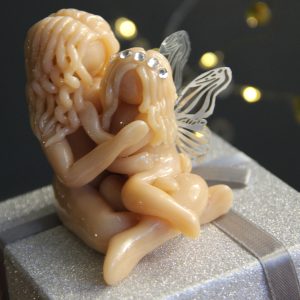 Mother and daughter sculpture