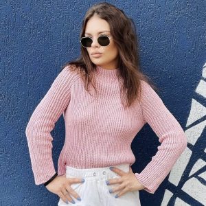 Elegant classic cotton sweater for womens. 100% must have