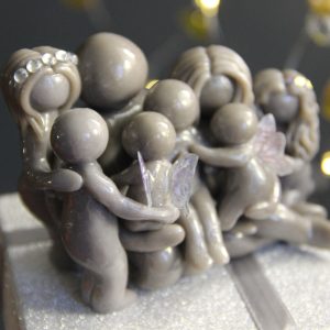 Family Sculpture 1 touching custom gift after the loss of baby