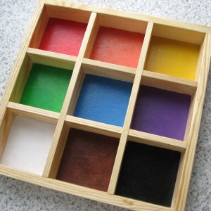 Wooden Rainbow Sorting tray