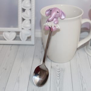 Cute Spoon made of stainless steel polymer clay Elephant