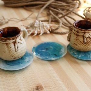 coasters with fish