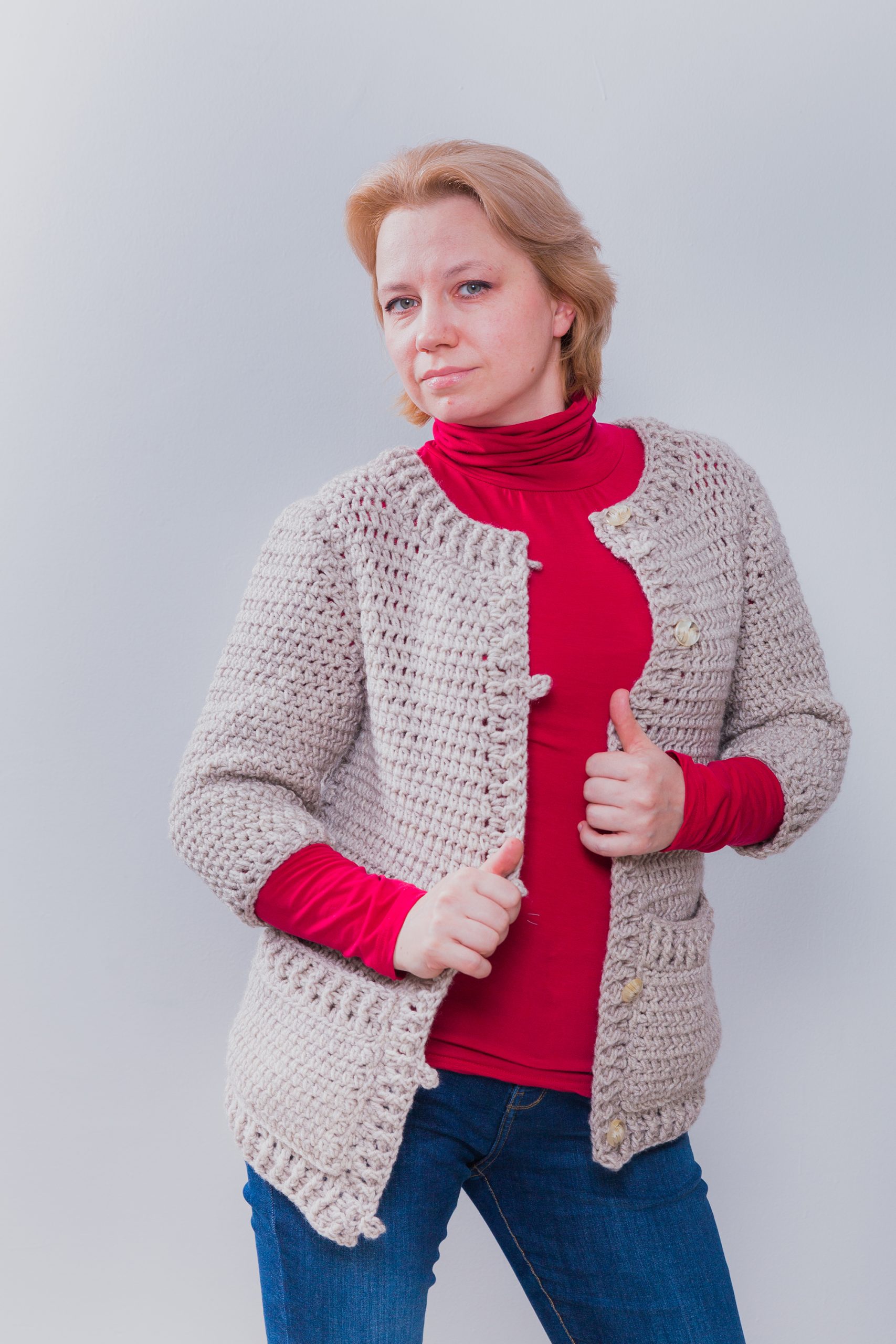 Crochet womens hot sale jacket pattern