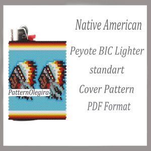 Native American bead pattern lighter cober PDF file
