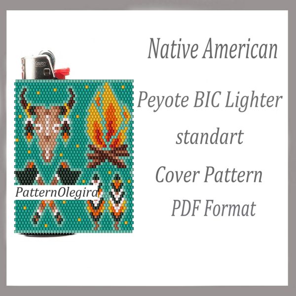 NATIVE AMERICAN bead pattern cover lighter PDF file