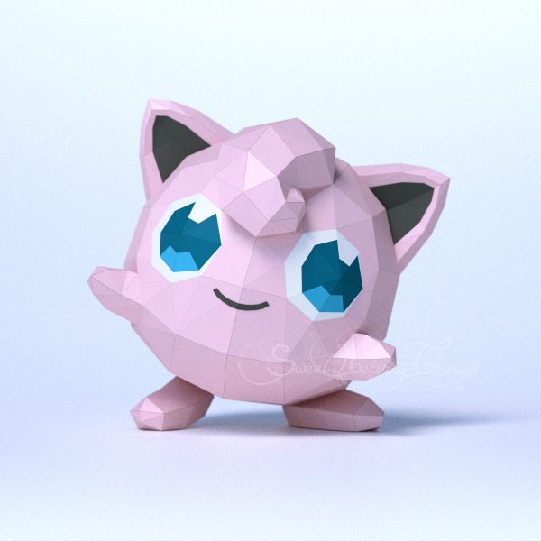 3d Papercraft - Jigglypuff - PDF SVG DXF Templates