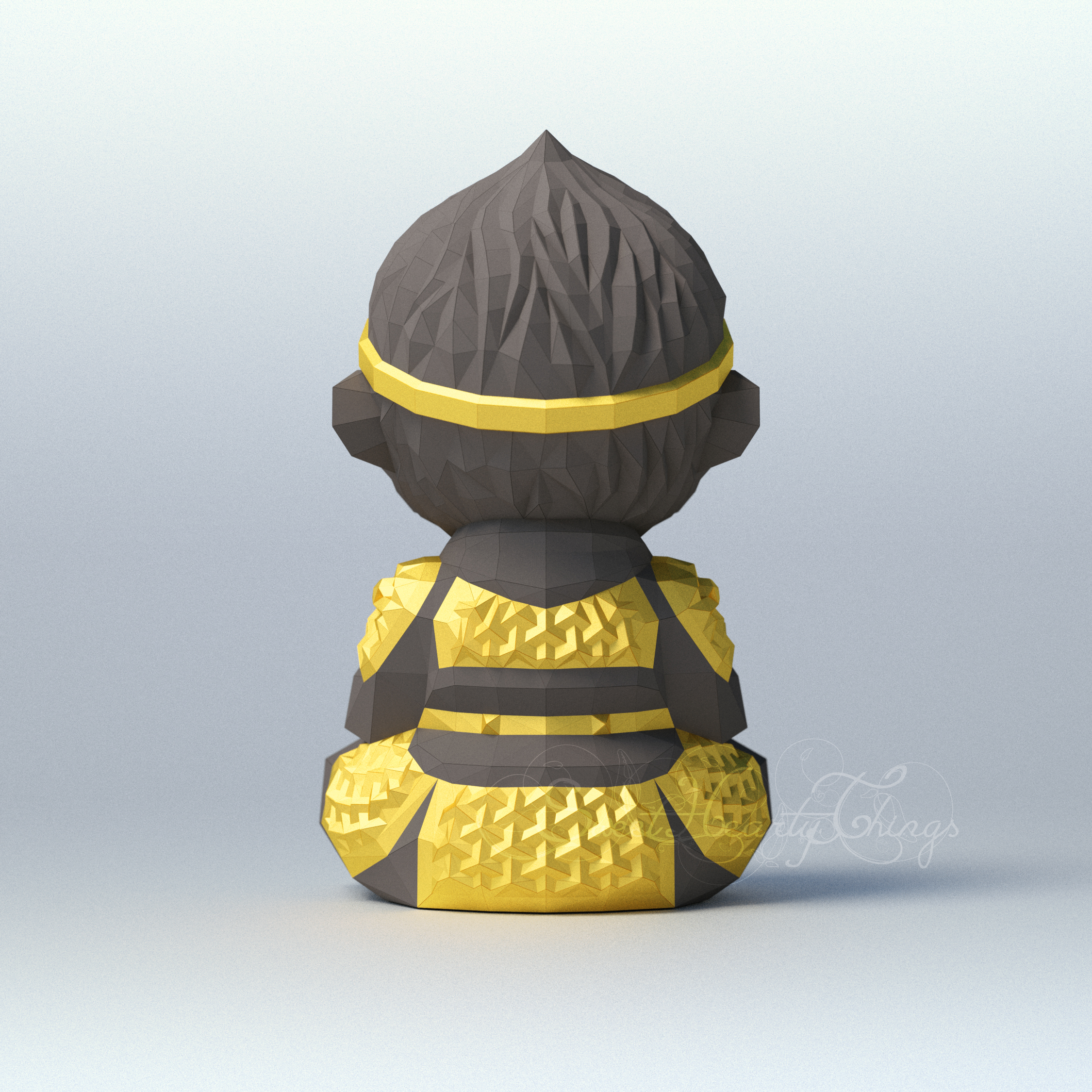 3d Papercraft – Kung Fu Monkey King 2 - PDF SVG DXF Templates 4 3d Papercraft – Kung Fu Monkey King 2 - PDF SVG DXF Templates - Image 4