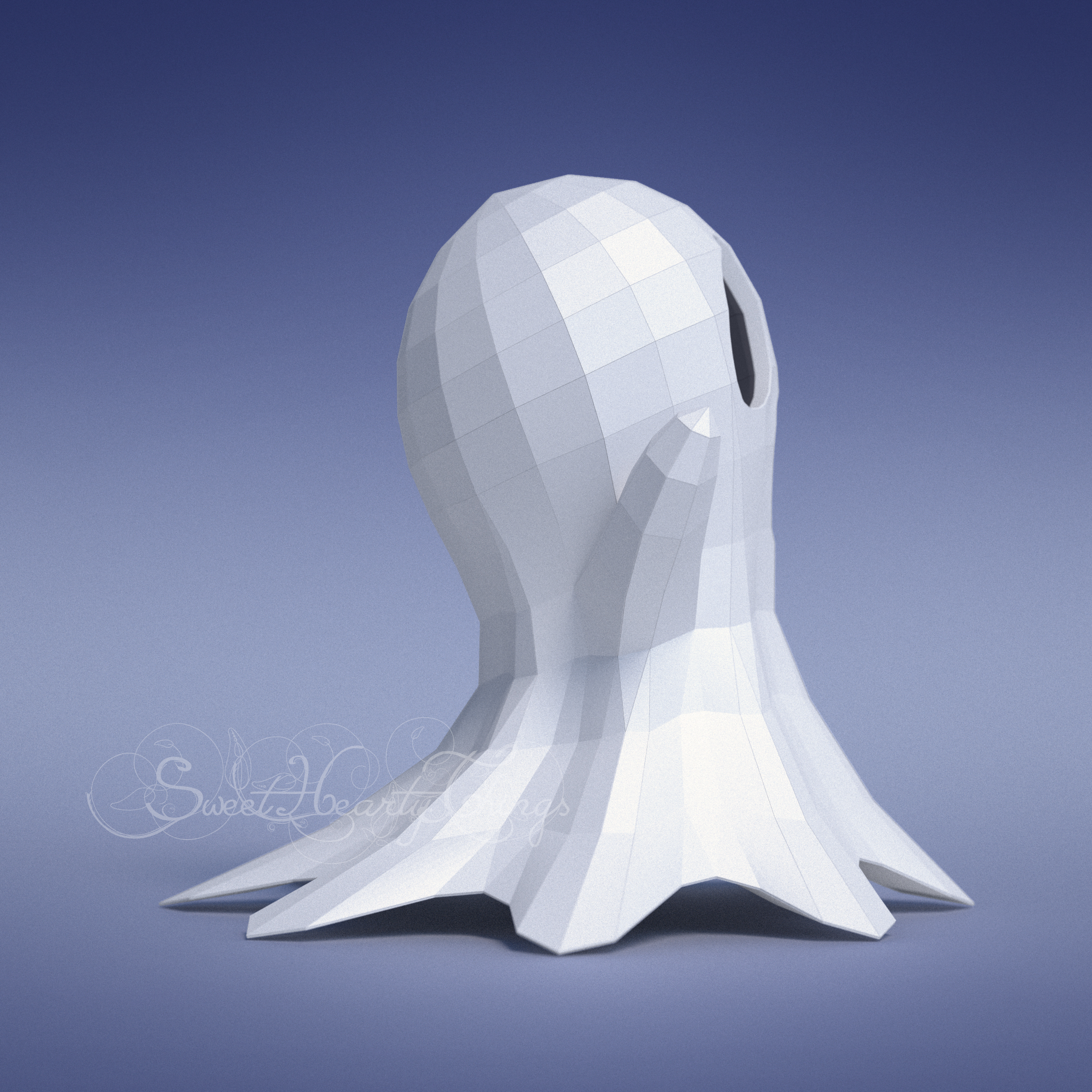 Fantasma: Papercraft Design PDF Template DIY 3D Model 