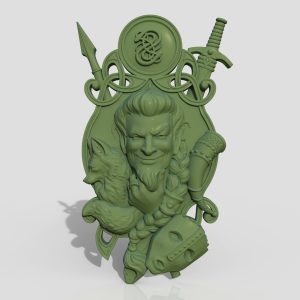 3D Model STL CNC 3dprint Loki panel