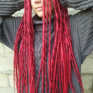 Ariel Ombre Red dreadlocks Smooth Classic Synthetic extensions