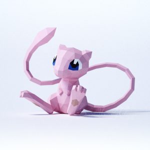 3d Papercraft–Mega Mewtwo X include Shiny–PDF DXF Templates - Crealandia