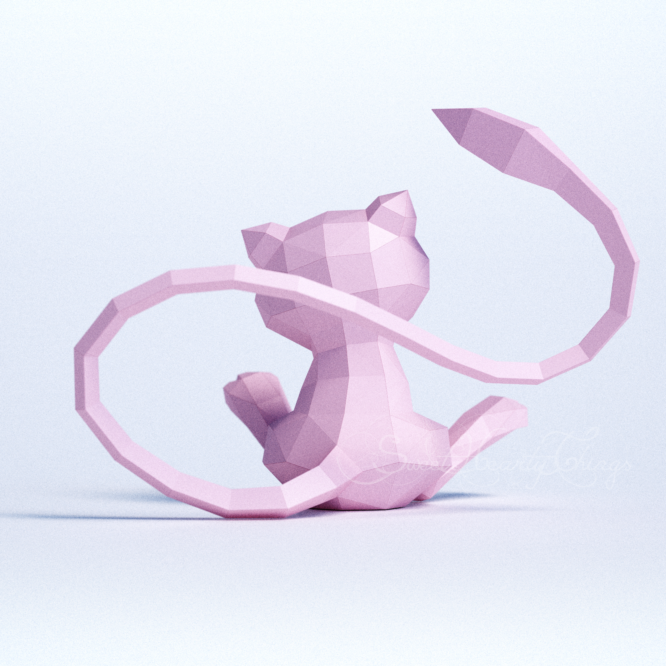 3d Papercraft–Mega Mewtwo Y–PDF DXF Templates - Crealandia