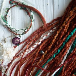 Synthetic Red Ginger Dreads Textured(Bumpy) Dreadlocks Extensions