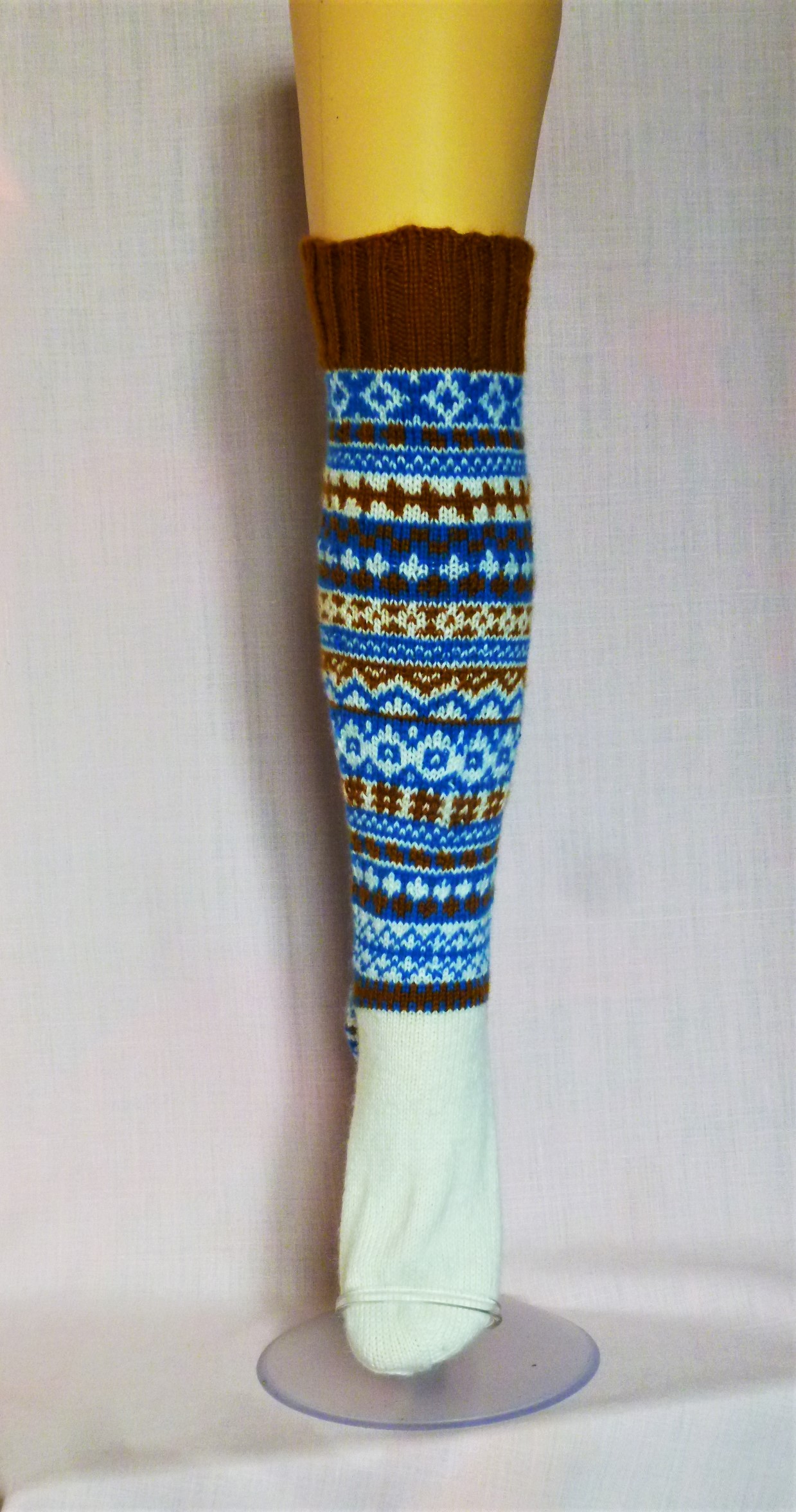 Wool Blend Fair Isle Leg Warmer