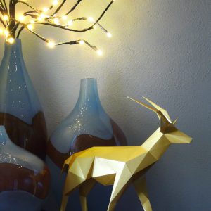 3d Papercraft – Gazelle – Two size versions – PDF DXF Templates