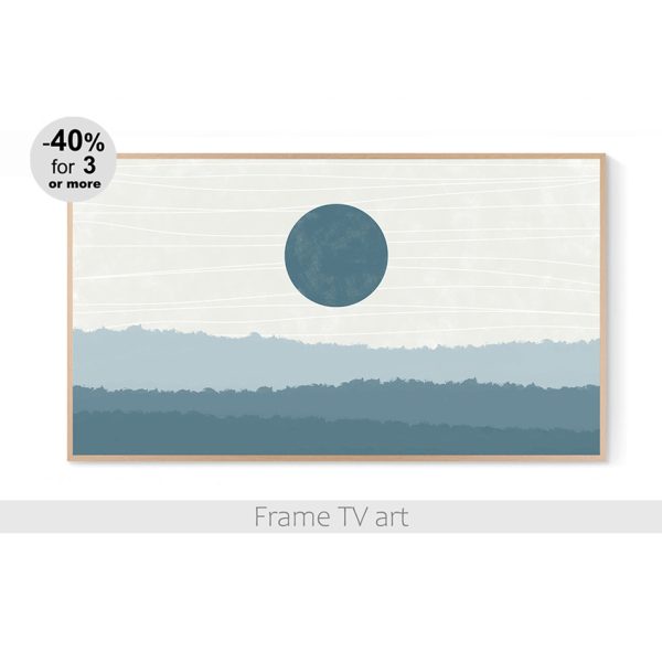Samsung Frame TV art blue landscape