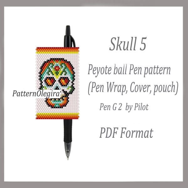 MEXICAN SKULL 5 bead pattern PDF file