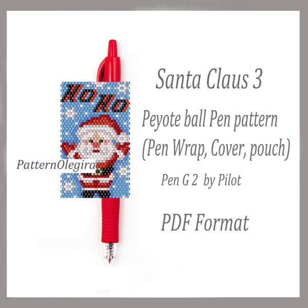 SANTA CLAUS 3 bead pattern PDF file