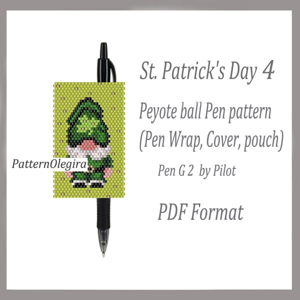 St. Patrick's Day 4 bead pattern PDF file