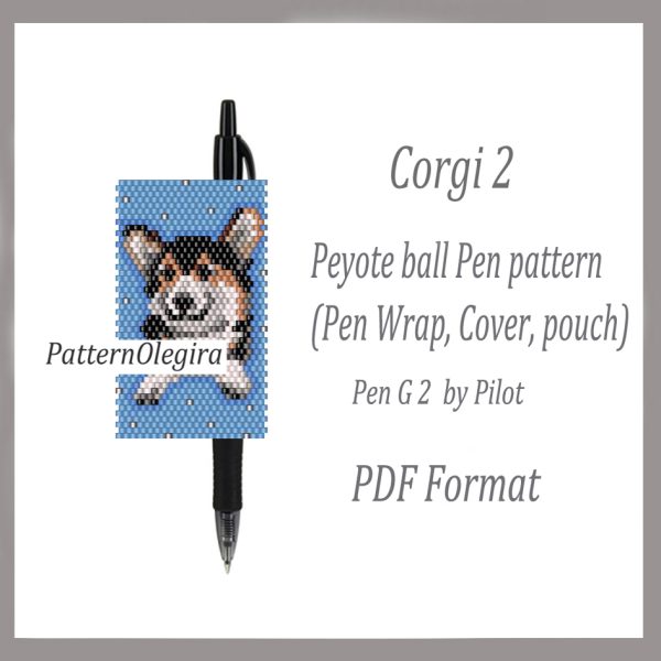 CORGI 2 DOG bead pattern PDF file