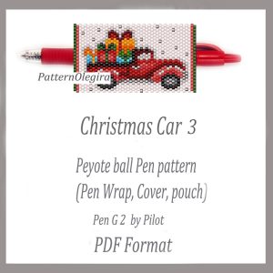 CHRISTMAS CAR 3 bead pattern PDF file