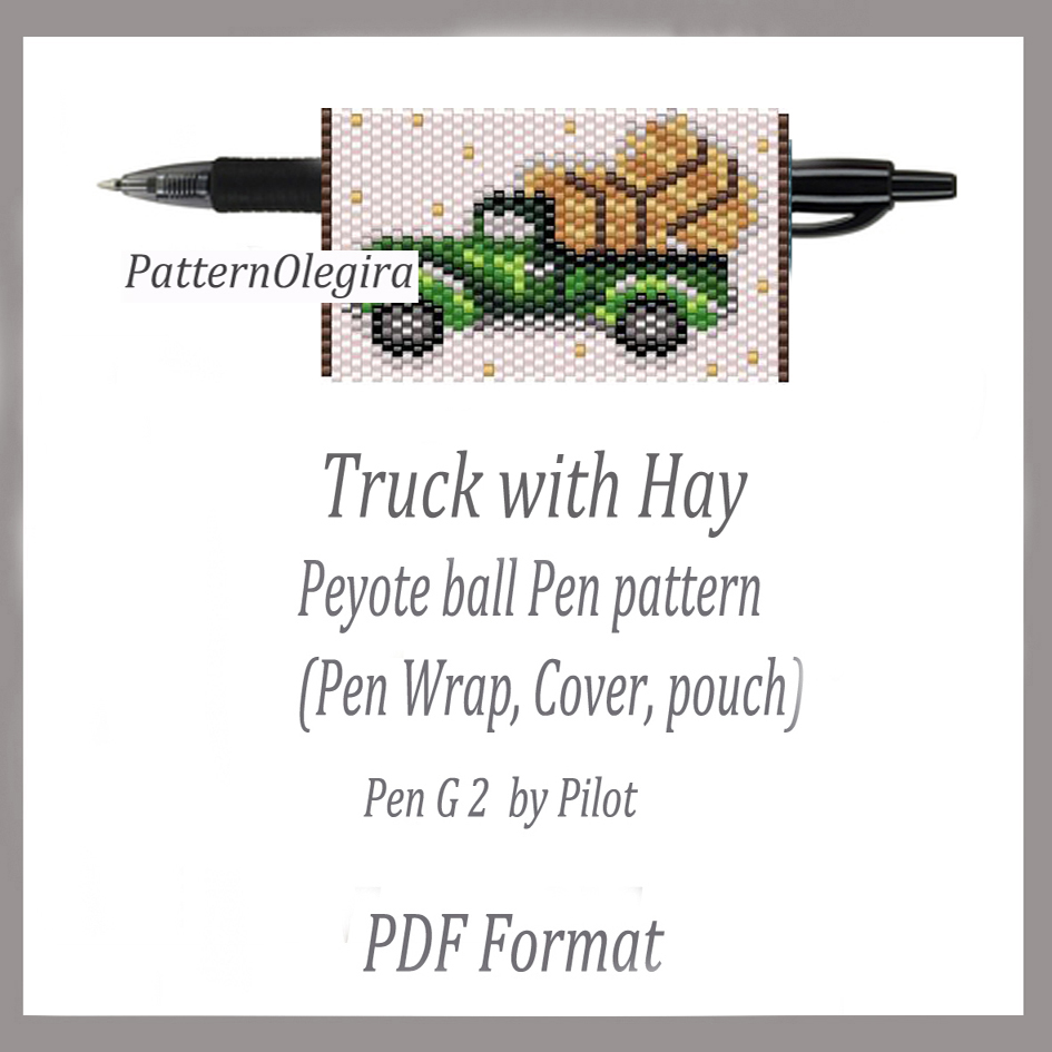 TRUCK WITH HAY bead pattern PDF file Bead pen wraps pilot G2 1 TRUCK WITH HAY bead patterns PDF file