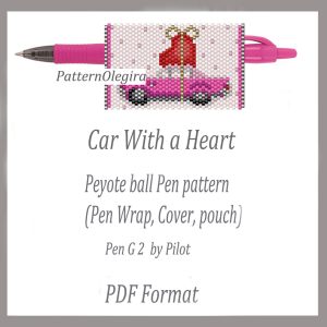 CAR WITH A HEART bead pattern PDF file