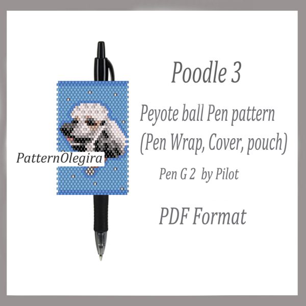 Poodle 3 bead pattern bead pen wraps