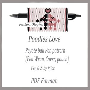Poodles Love bead pattern Bead pen wraps Poodles