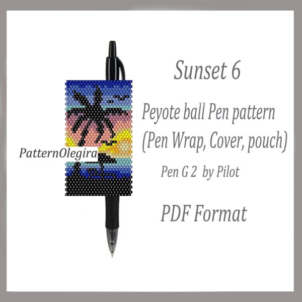 SUNSET 6 bead pattern PDF file