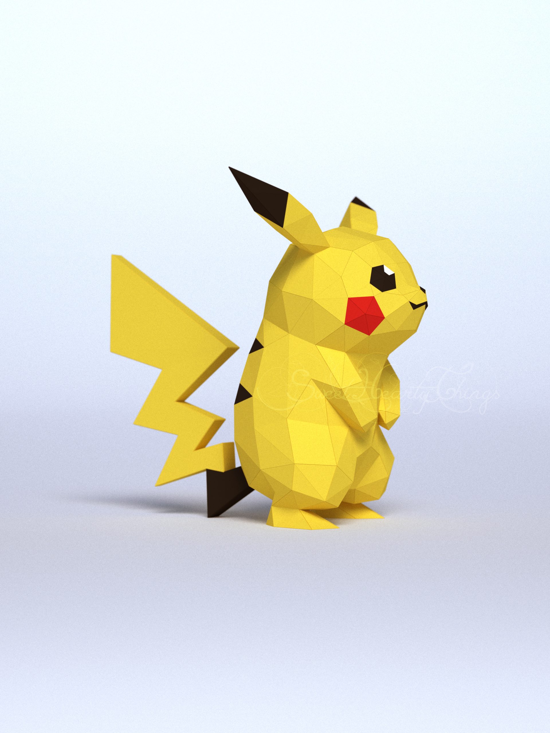 3d Papercraft Pokemon Eevee PDF SVG DXF Templates - Inspire Uplift in 2023