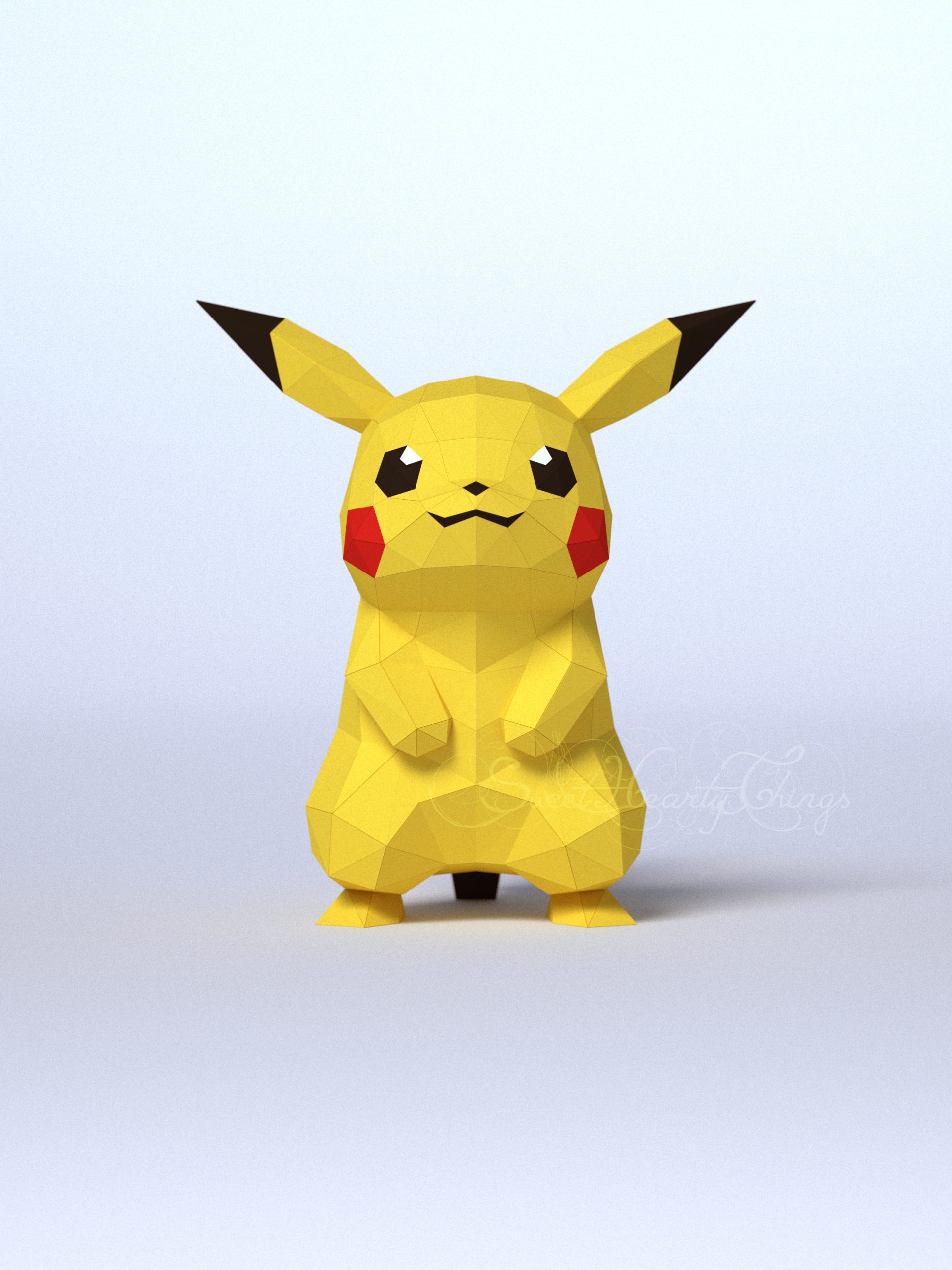 3d Papercraft Pokemon Eevee PDF SVG DXF Templates - Inspire Uplift