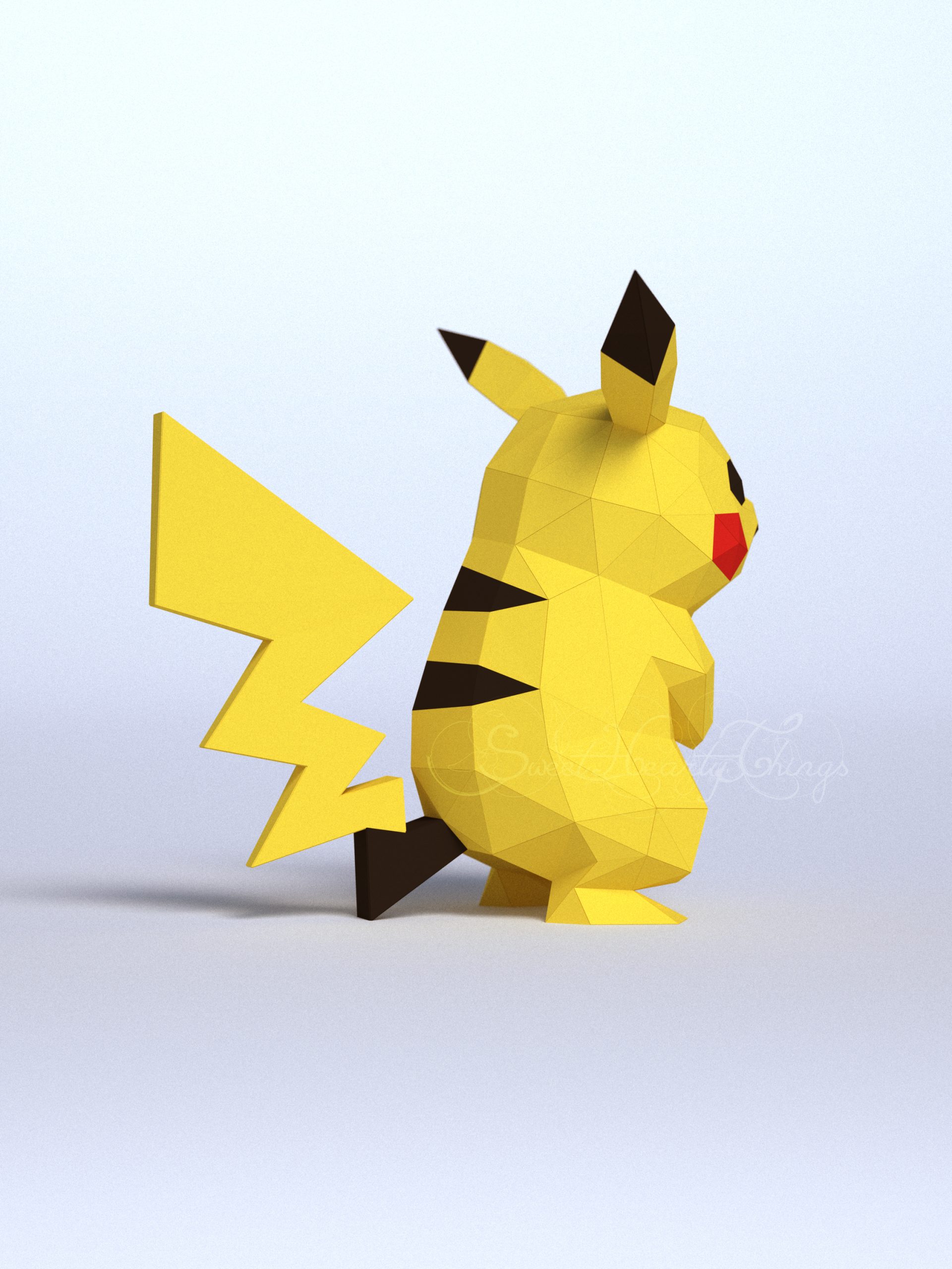 3d Papercraft Pokemon Eevee PDF SVG DXF Templates - Inspire Uplift in 2023
