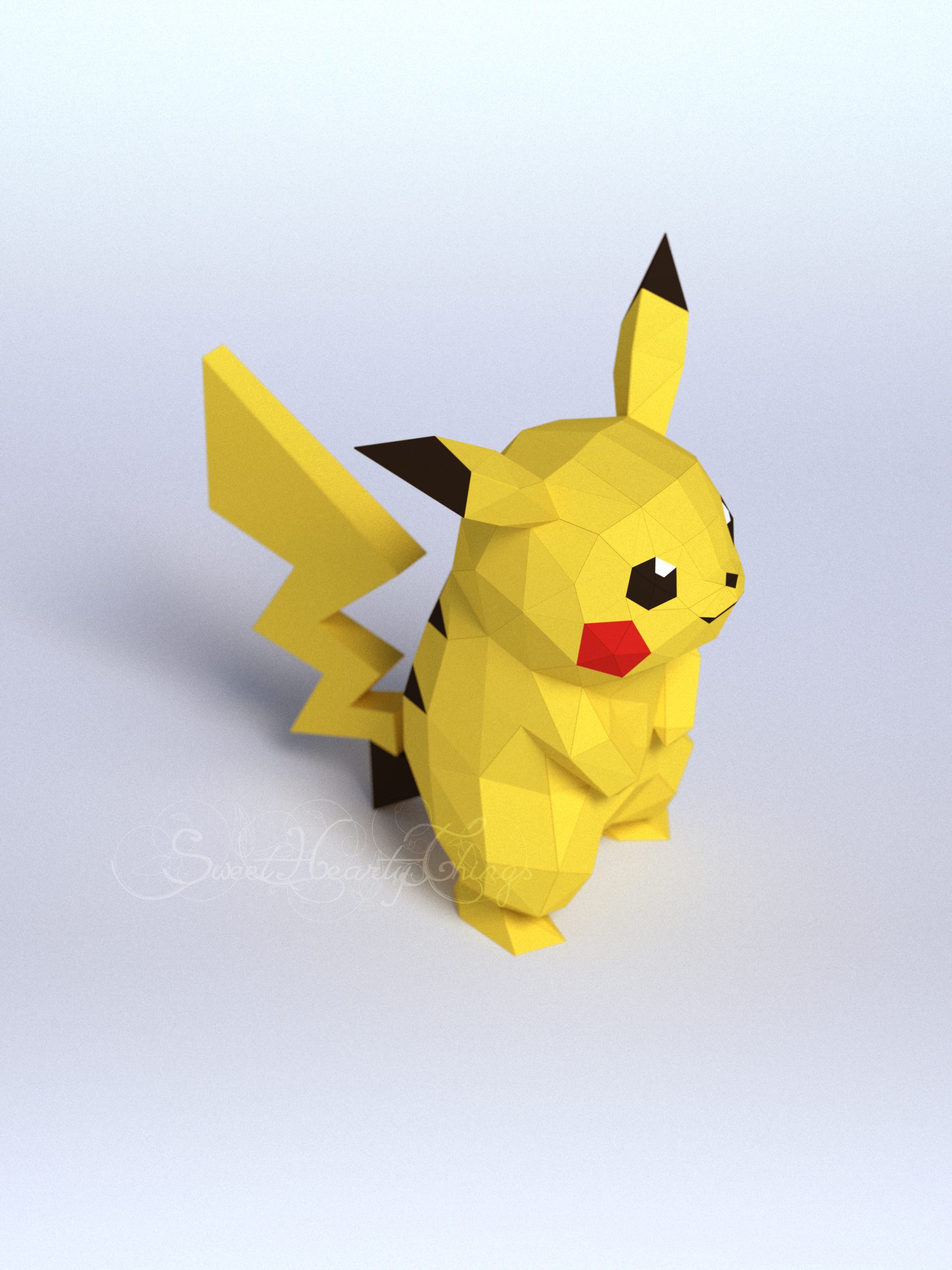 3d Papercraft Pokemon Eevee PDF SVG DXF Templates - Inspire Uplift in 2023