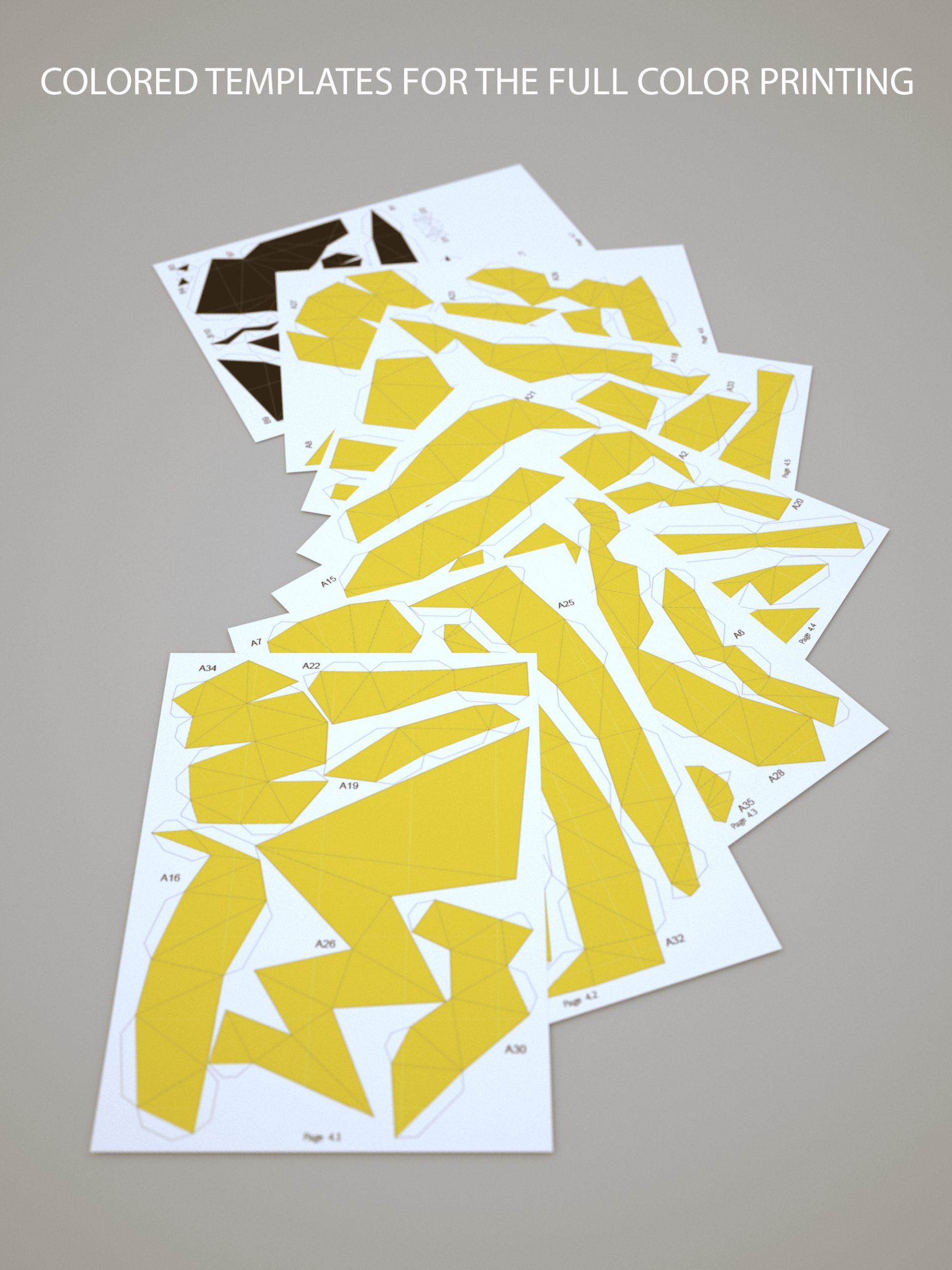 3d Papercraft – Eevee Shiny – PDF DXF Templates - Crealandia