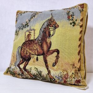 Vintage Tapestry Cushion Cover. Square Throw Pillow. Decor USSR
