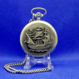 Pocket Watch Molnija Frigate Ship.Vintage Soviet Mechanical watch