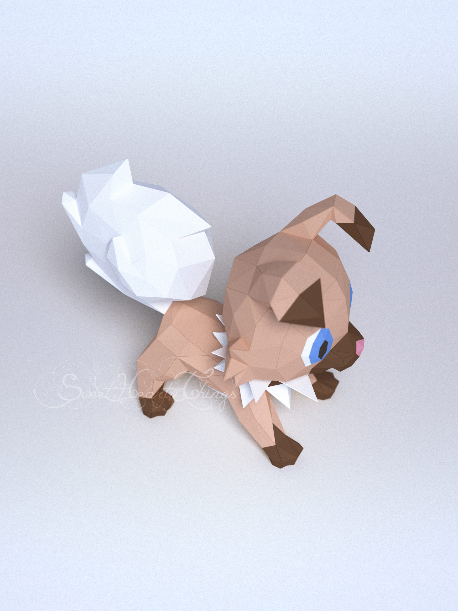 3d Papercraft – Eevee Shiny – PDF DXF Templates - Crealandia