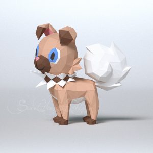 3d Papercraft Eevee Shiny PDF DXF Templates - Inspire Uplift